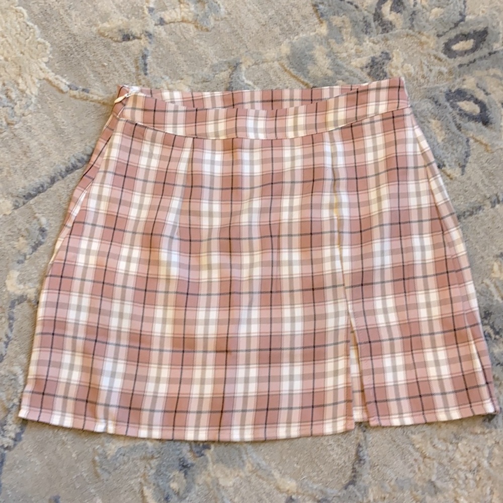 Pink mini skirt